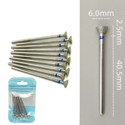 10 tkKomplekt Teemantküünte puuriteraga elektrilised freesid pediküüri jaoks maniküüri viilid küünenaha küünetööriistad tarvikud