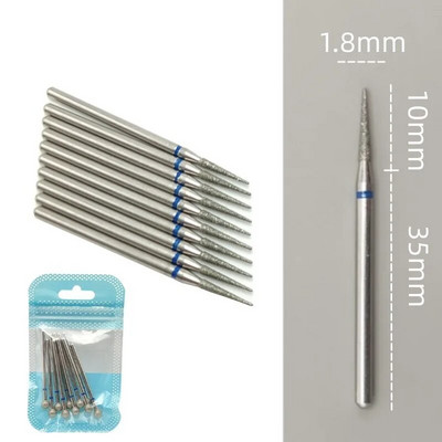 10 tkKomplekt Teemantküünte puuriteraga elektrilised freesid pediküüri jaoks maniküüri viilid küünenaha küünetööriistad tarvikud