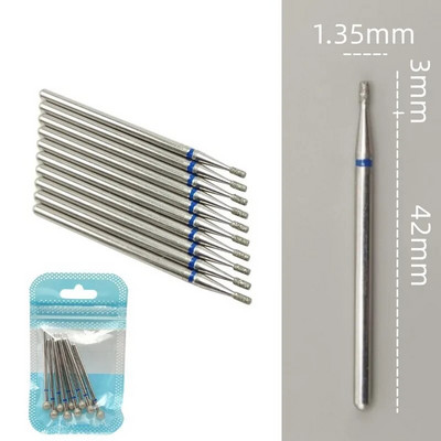 10 tkKomplekt Teemantküünte puuriteraga elektrilised freesid pediküüri jaoks maniküüri viilid küünenaha küünetööriistad tarvikud