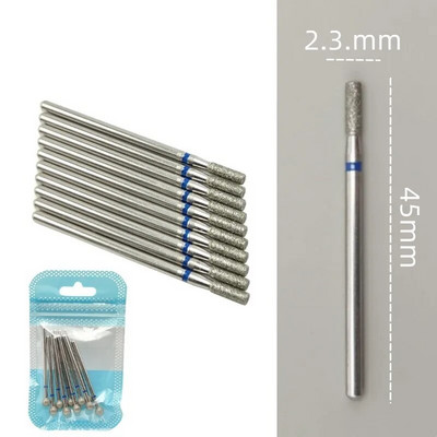 10 tkKomplekt Teemantküünte puuriteraga elektrilised freesid pediküüri jaoks maniküüri viilid küünenaha küünetööriistad tarvikud