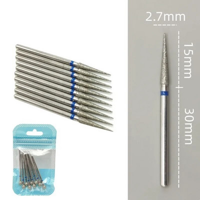 10 tkKomplekt Teemantküünte puuriteraga elektrilised freesid pediküüri jaoks maniküüri viilid küünenaha küünetööriistad tarvikud