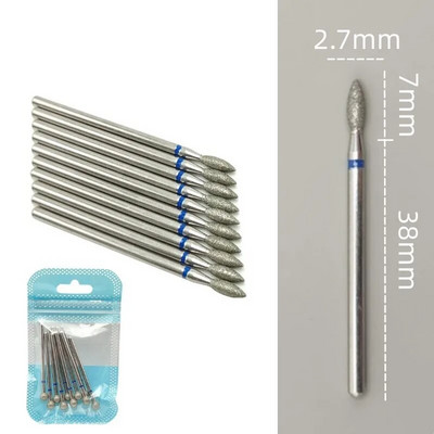 10 tkKomplekt Teemantküünte puuriteraga elektrilised freesid pediküüri jaoks maniküüri viilid küünenaha küünetööriistad tarvikud