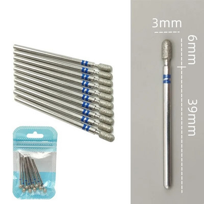 10 tkKomplekt Teemantküünte puuriteraga elektrilised freesid pediküüri jaoks maniküüri viilid küünenaha küünetööriistad tarvikud