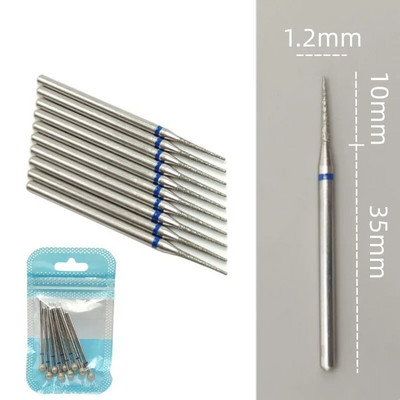 10 tkKomplekt Teemantküünte puuriteraga elektrilised freesid pediküüri jaoks maniküüri viilid küünenaha küünetööriistad tarvikud