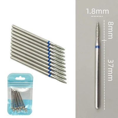 10 tkKomplekt Teemantküünte puuriteraga elektrilised freesid pediküüri jaoks maniküüri viilid küünenaha küünetööriistad tarvikud