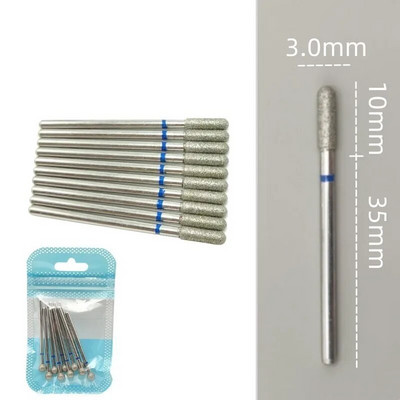 10 tkKomplekt Teemantküünte puuriteraga elektrilised freesid pediküüri jaoks maniküüri viilid küünenaha küünetööriistad tarvikud