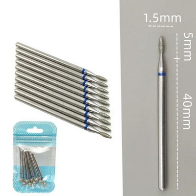 10 tkKomplekt Teemantküünte puuriteraga elektrilised freesid pediküüri jaoks maniküüri viilid küünenaha küünetööriistad tarvikud