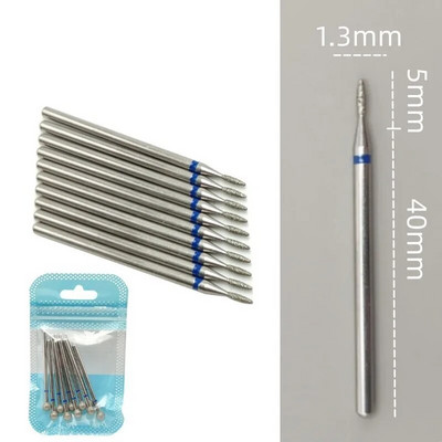 10 tkKomplekt Teemantküünte puuriteraga elektrilised freesid pediküüri jaoks maniküüri viilid küünenaha küünetööriistad tarvikud