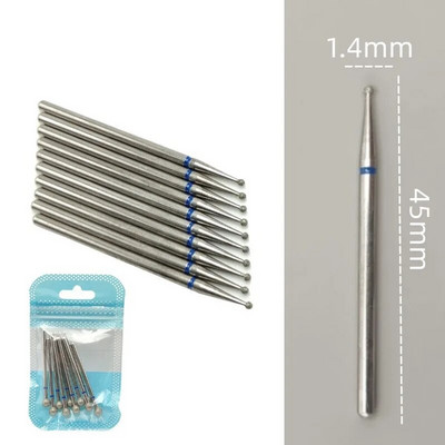 10 tkKomplekt Teemantküünte puuriteraga elektrilised freesid pediküüri jaoks maniküüri viilid küünenaha küünetööriistad tarvikud