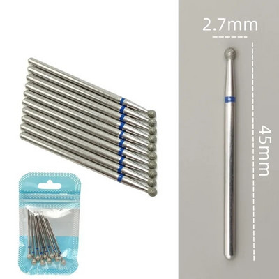 10 tkKomplekt Teemantküünte puuriteraga elektrilised freesid pediküüri jaoks maniküüri viilid küünenaha küünetööriistad tarvikud