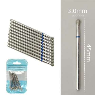 10 tkKomplekt Teemantküünte puuriteraga elektrilised freesid pediküüri jaoks maniküüri viilid küünenaha küünetööriistad tarvikud