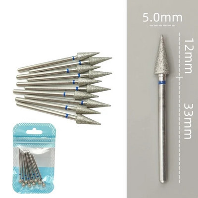 10 tkKomplekt Teemantküünte puuriteraga elektrilised freesid pediküüri jaoks maniküüri viilid küünenaha küünetööriistad tarvikud