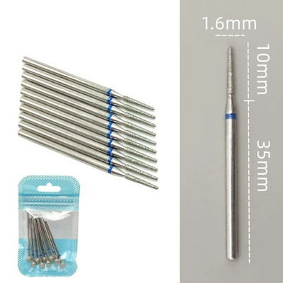 10 tkKomplekt Teemantküünte puuriteraga elektrilised freesid pediküüri jaoks maniküüri viilid küünenaha küünetööriistad tarvikud