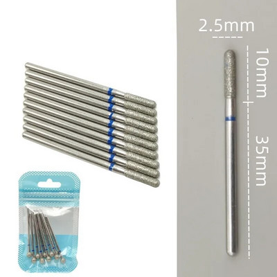 10 tkKomplekt Teemantküünte puuriteraga elektrilised freesid pediküüri jaoks maniküüri viilid küünenaha küünetööriistad tarvikud