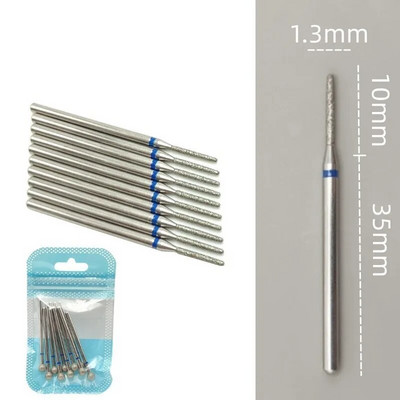 10 tkKomplekt Teemantküünte puuriteraga elektrilised freesid pediküüri jaoks maniküüri viilid küünenaha küünetööriistad tarvikud