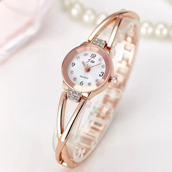 Нов модерен дамски часовник с гривна Mujer Relojes Малък циферблат Кварцов свободно време Популярен ръчен часовник Hour Женски елегантни часовници