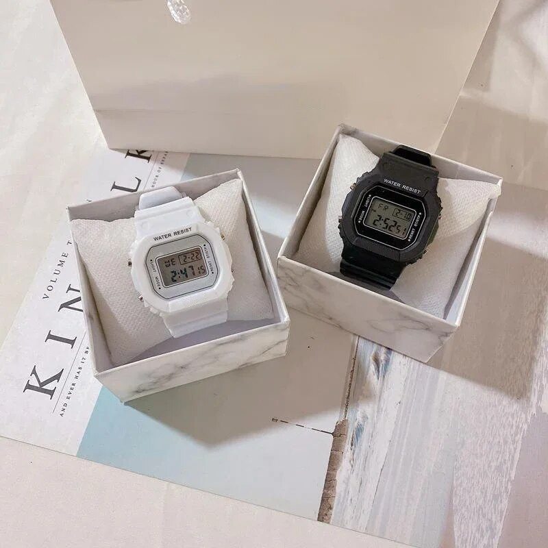 Digitaalsed käekellad Square Naiste Meeste Kellad Spordi Silikoonist Elektrooniline Käekell Laste Kell Reloj Mujer Kellad Dropshipping