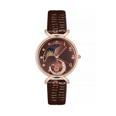 Elegantne teemantidega kuu Kellad Naiste Mood Luksuslikud Kvartsist käekellad Naiste vabaaja nahast käekellad Creative Montre Femme