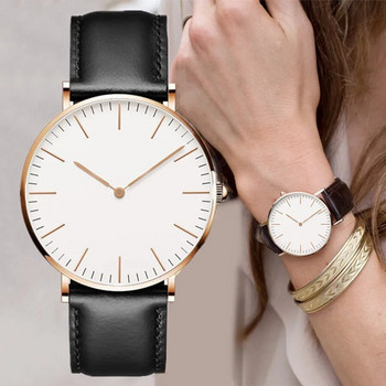 Κομψό γυναικείο ρολόι απλό 2023 Νέα ροζ λευκά δερμάτινα φορέματα Γυναικεία ρολόγια χειρός Casual γυναικείο ρολόι δώρο Hot Montre Femme