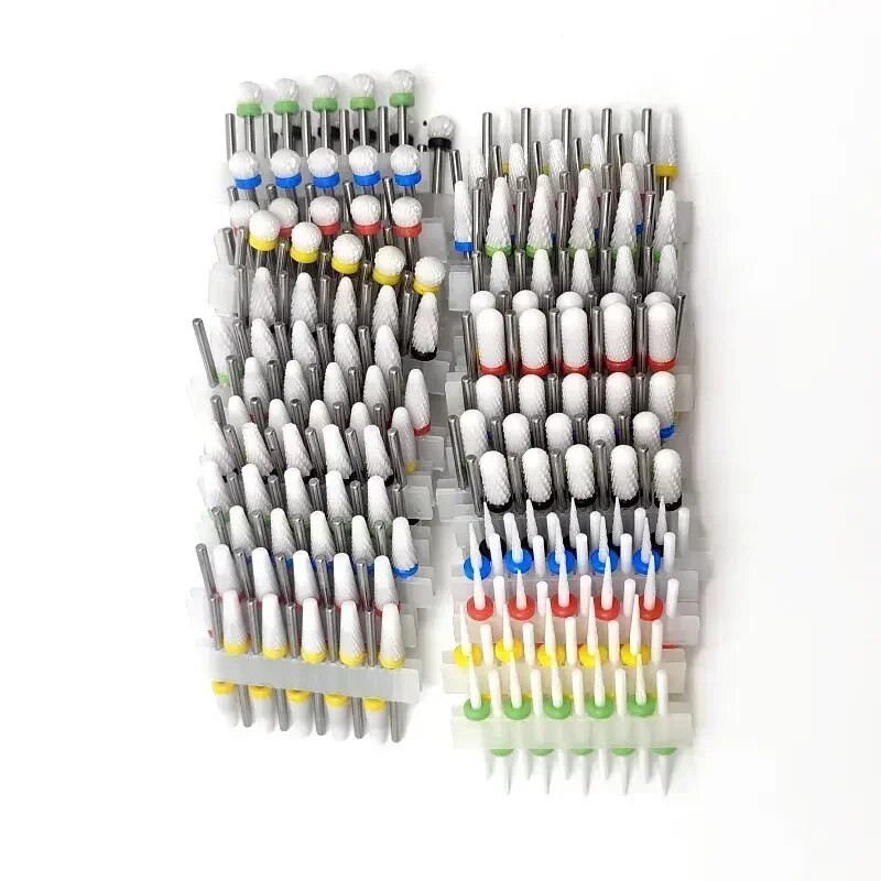 10 keraamilist puurit, freesid, pöörleva küünelaki lihvimismasina tarvikud, ülevoolu eemaldamise tööriista tarvikud