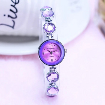 2023 Дамски нови луксозни кристални кристали Моден стил Ръчни часовници с верижна гривна Дамски ръчни часовници за момичета Кварцови часовници