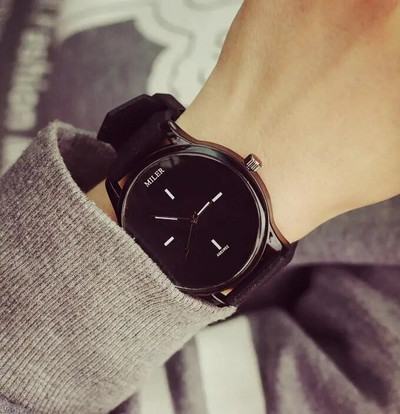 Pehme silikoonrihmaga želee kvartskell naiste naiste austajatele Relogio Miler meeste käekell mustvalge paarikella