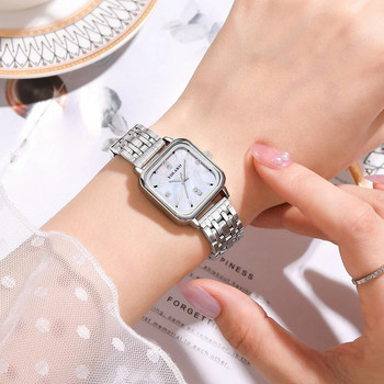 Νέα μόδα τετράγωνα γυναικεία ρολόγια Rhinestone ζυγαριά ρολόι χειρός Γυναικεία ρολόγια Relogio Feminino ρολόι από ανοξείδωτο ατσάλι Γυναικείο δώρο