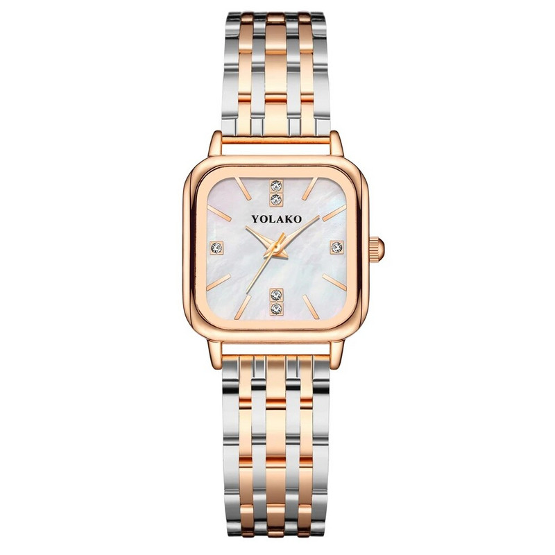 Jauni modes kvadrātveida sieviešu pulksteņi Rhinestone mēroga rokas pulkstenis sieviešu pulksteņi Relogio Feminino nerūsējošā tērauda sloksnes pulkstenis sievietēm, dāvana