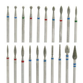 20 tipų deimantiniai nagų grąžtai sukamieji frezai, skirti manikiūrui, odelių valymui, elektrinių pjaustytuvų grąžtų priedai