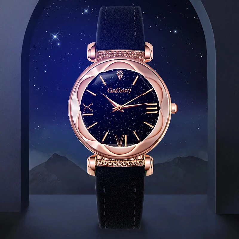 Moteriški laikrodžiai Gogoey Watch Moterys Starry Sky Rankinis laikrodis Quartz Moterims montre femmesaati reloj mujer horloges vrouwen