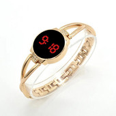 Moteriškas LED laikrodis su apyrankėmis Moteriškas Dekoratyvinis elektroninis studentų laikrodis „Reloj Mujer Clock Rose Gold“