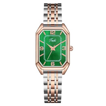 Нови модни дамски часовници от неръждаема стомана Луксозни дамски ръчни часовници Relogio Feminino Кварцов часовник Подаръци Часовник Часовник Правоъгълен