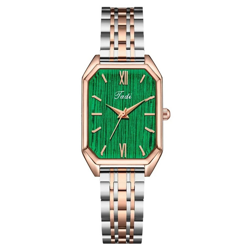 Uus mood roostevabast terasest naiste käekellad Luksuslikud naiste käekellad Relogio Feminino kvartskellad Kingitused Kell Kell ristkülikukujuline