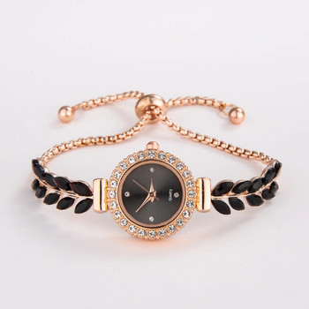 Луксозни дизайнерски дрехи Дамски часовници Висококачествен часовник с гривна от неръждаема стомана Модни кварцови ръчни часовници