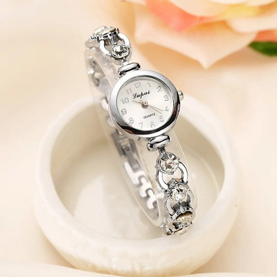 2022 Висококачествени дамски часовници Модни дамски дамски луксозни кварцови часовници от неръждаема стомана с кристали Relogio Feminino
