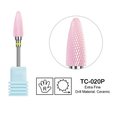 Keraminis frezavimo pjaustytuvas Liepsnos karbido nagų grąžtai rožinės spalvos gelio nuėmiklis Elektriniai grąžtai Poliravimas Nulupimas Nagų dailės įrankiai