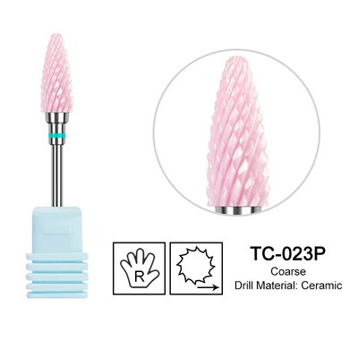 Keraminis frezavimo pjaustytuvas Liepsnos karbido nagų grąžtai rožinės spalvos gelio nuėmiklis Elektriniai grąžtai Poliravimas Nulupimas Nagų dailės įrankiai