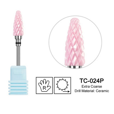 Keraminis frezavimo pjaustytuvas Liepsnos karbido nagų grąžtai rožinės spalvos gelio nuėmiklis Elektriniai grąžtai Poliravimas Nulupimas Nagų dailės įrankiai