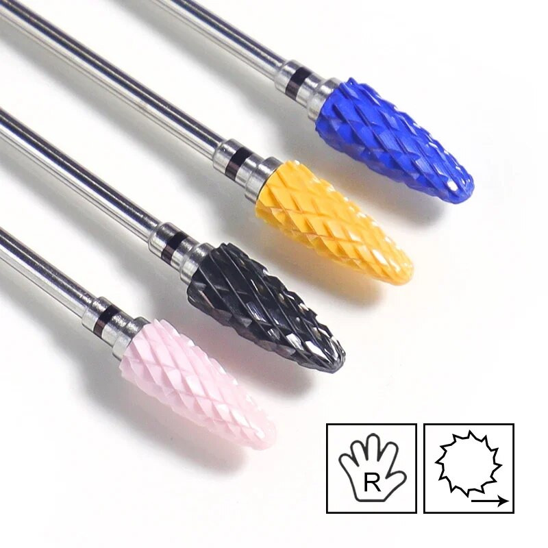 Keraminis frezavimo pjaustytuvas Liepsnos karbido nagų grąžtai rožinės spalvos gelio nuėmiklis Elektriniai grąžtai Poliravimas Nulupimas Nagų dailės įrankiai