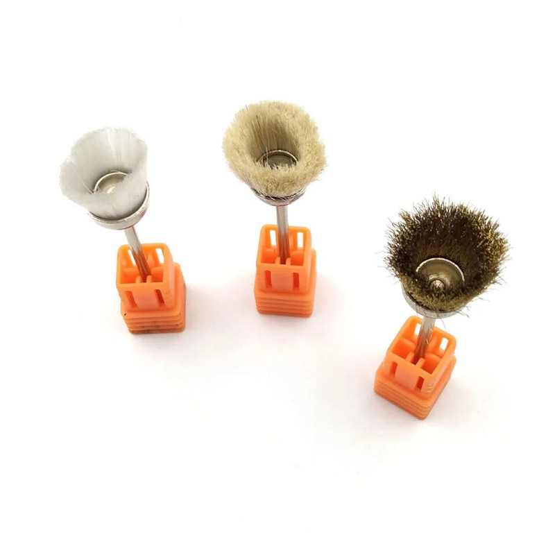 Τρυπάνια νυχιών HYTOOS 1PCS Βούρτσα καθαρισμού χάλκινου σύρματος 3/32'' Περιστροφικά ηλεκτρικά τρυπάνια μανικιούρ Αξεσουάρ Εργαλεία τέχνης νυχιών