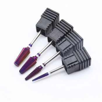 Ζεστό! Purple Pro Τρυπάνι νυχιών ολόκληρου από καρβίδιο Nail Art Electric Drill Machine Files Nail Art Tools κόβουν και γυαλίζουν το κάτω νύχι