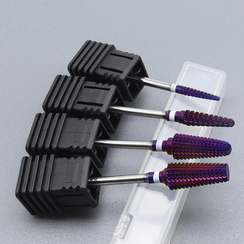 Горещо! Purple Pro цели карбидни свредла за нокти Електрическа бормашина за нокти Пили Инструменти за ноктопластика изрязване и полиране на долния нокът