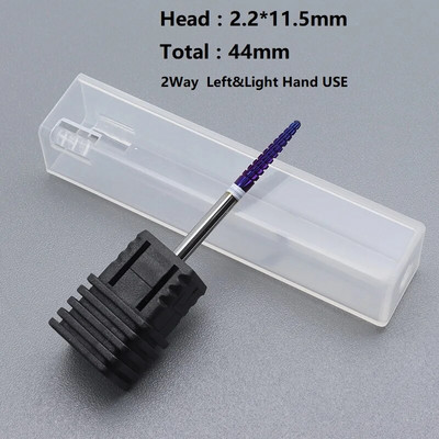 Karšta! Violetinė Pro viso karbido nagų grąžtai Nail Art Elektrinė gręžimo mašina Dildės Nail Art Tools Nupjaukite ir nulakuokite apatinį nagą