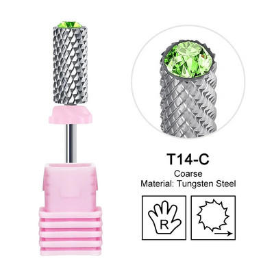 Volframo didelis apvalus viršus su deimantiniu nagų grąžtu karbidu Stipriausias statinės pjoviklis rotaciniu šlifavimu Geriausias miltelių gelio valiklis