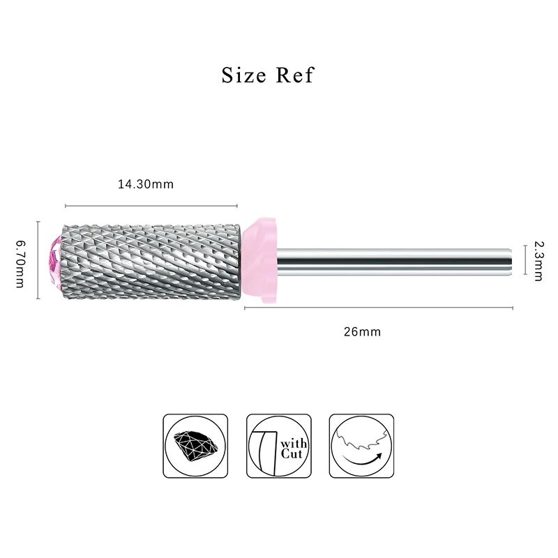 Volframo didelis apvalus viršus su deimantiniu nagų grąžtu karbidu Stipriausias statinės pjoviklis rotaciniu šlifavimu Geriausias miltelių gelio valiklis