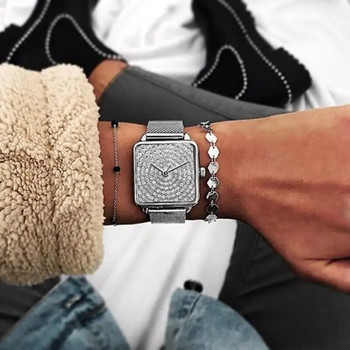 Υψηλής ποιότητας πολυτελής μόδας υψηλής ποιότητας Mantianxing Diamond Steel Belt Γυναικείο ρολόι Quartz Boy Business Sports Clock relojes