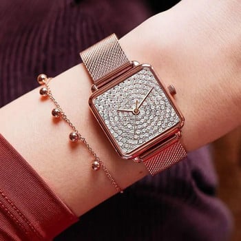 Висококачествен луксозен моден висок клас Mantianxing Diamond Steel Belt Дамски кварцов часовник Boy Business Sports Clock relojes