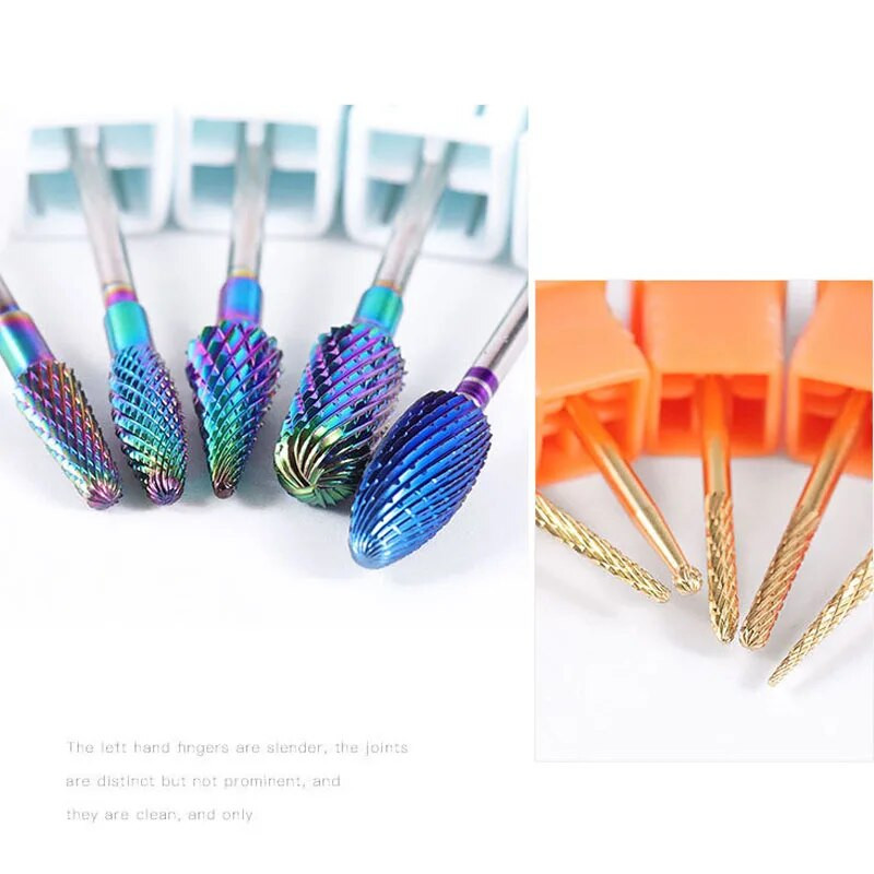 Burghiu electric de înaltă calitate pentru arta unghiilor Cap de șlefuit din carbură de tungsten pentru freze pentru manichiură Instrumente de lustruit