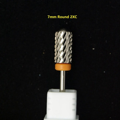 Uus hõbe! Kvaliteetne 6,6 mm suur ümmargune silinder Originaal volframterasest karbiidist maniküür Küünte puur Viili tarvikud