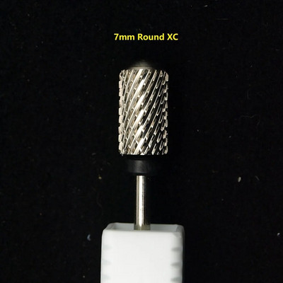 Uus hõbe! Kvaliteetne 6,6 mm suur ümmargune silinder Originaal volframterasest karbiidist maniküür Küünte puur Viili tarvikud